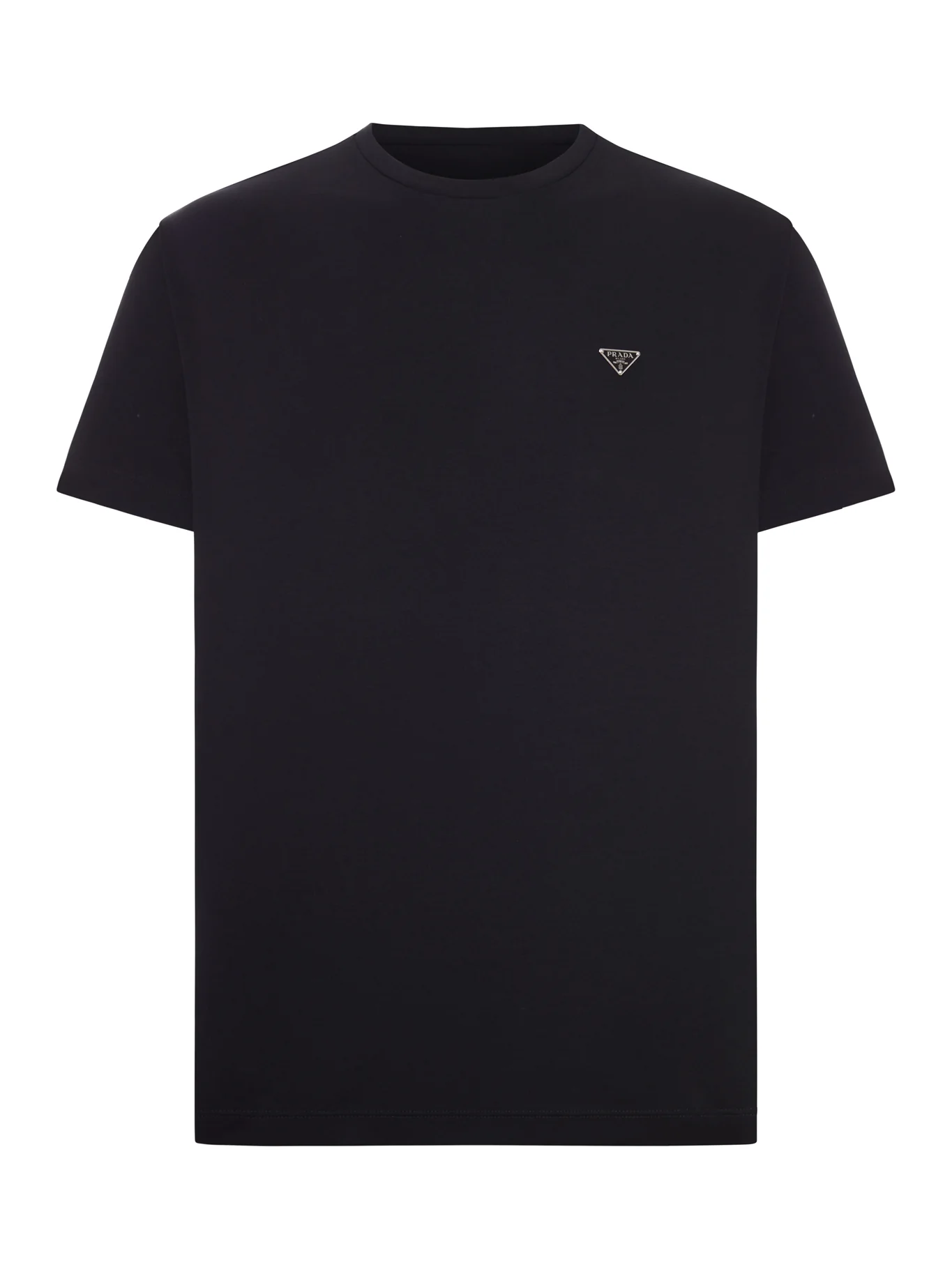 COTTON T-SHIRT WITH LOGO PLAQUE