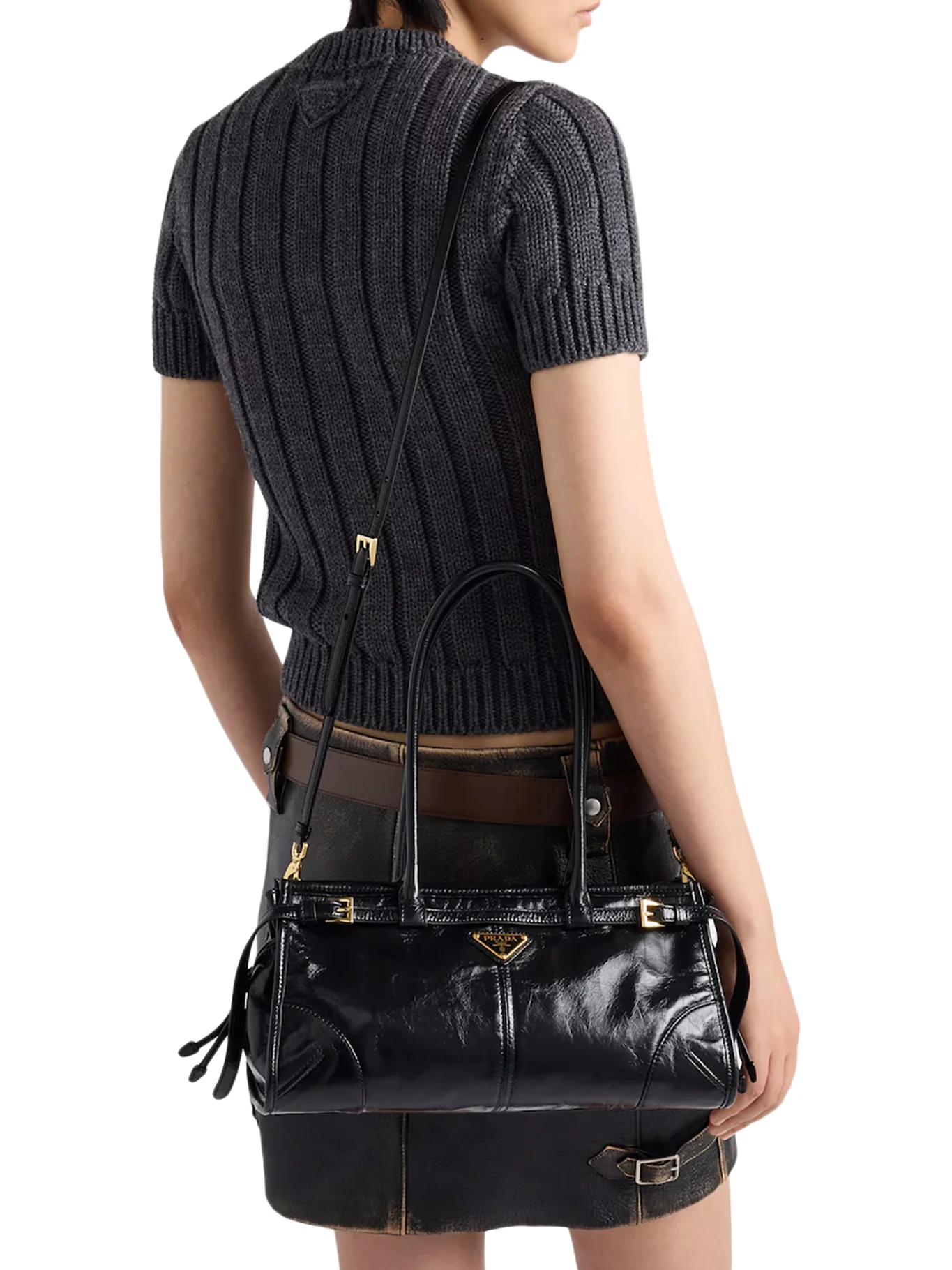 PRADA BONNIE MEDIUM LEATHER HANDBAG - Image 3