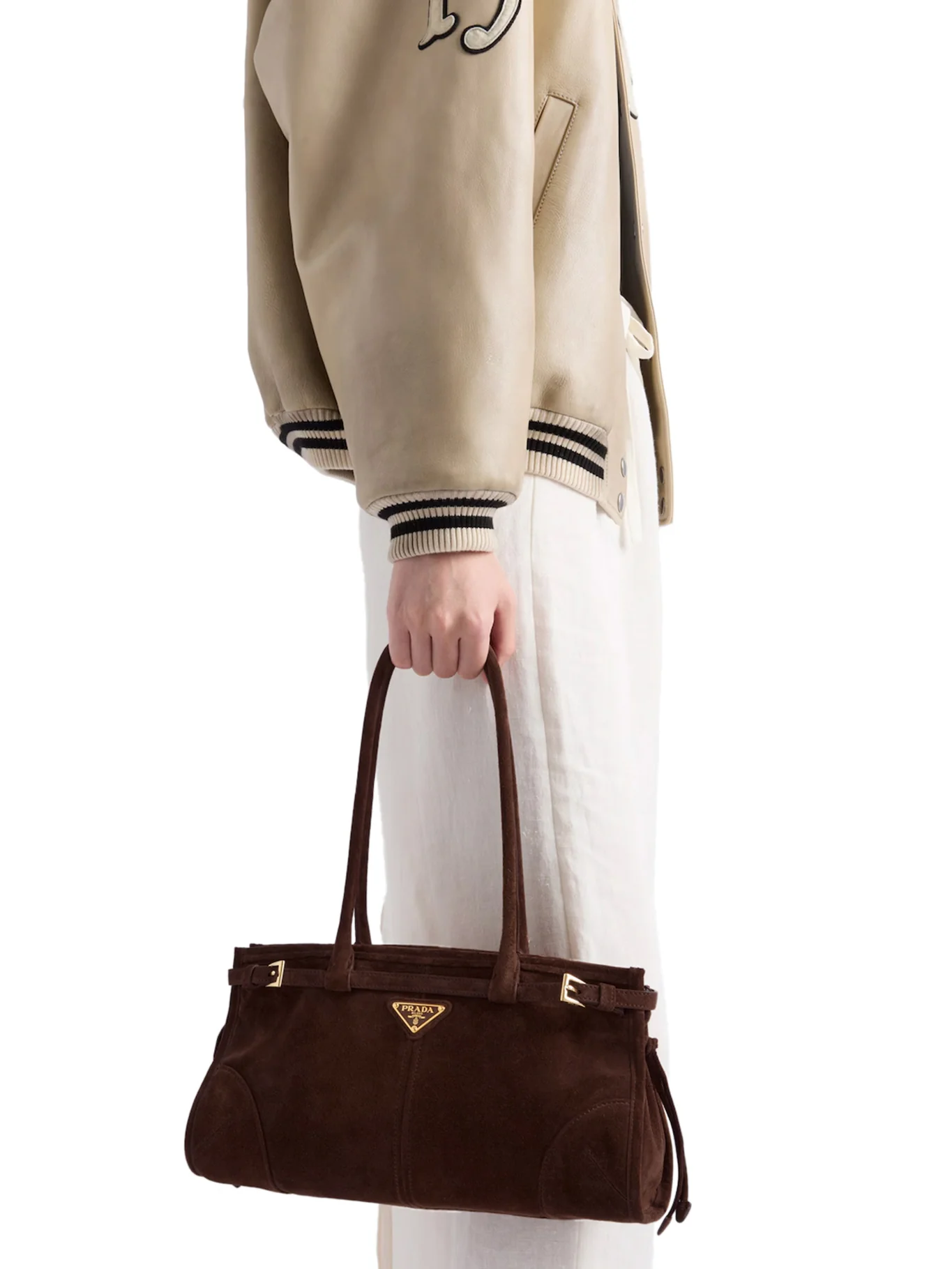 PRADA BONNIE MEDIUM SUEDE HANDBAG - Image 3