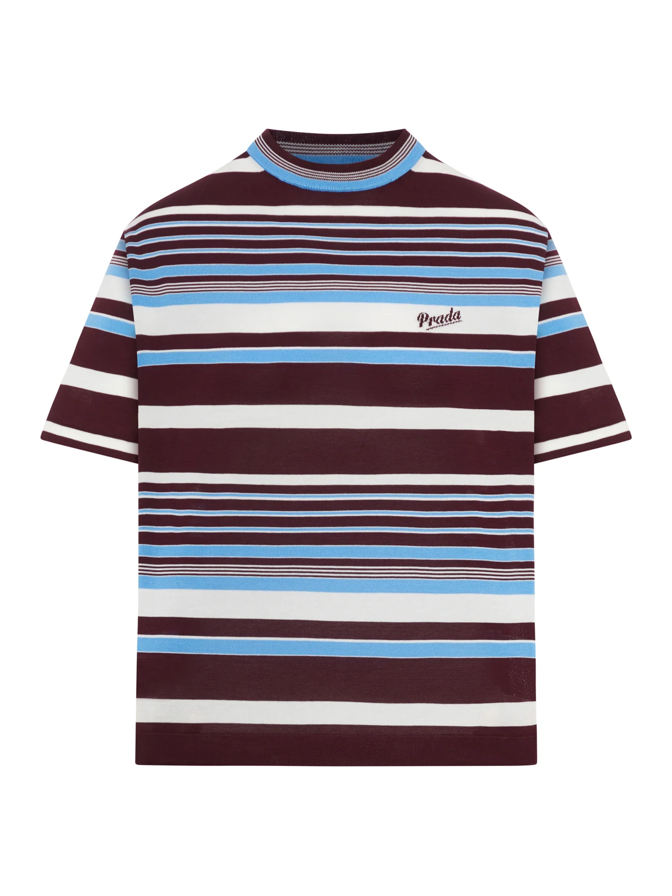 STRIPED COTTON CREW NECK SWEATER