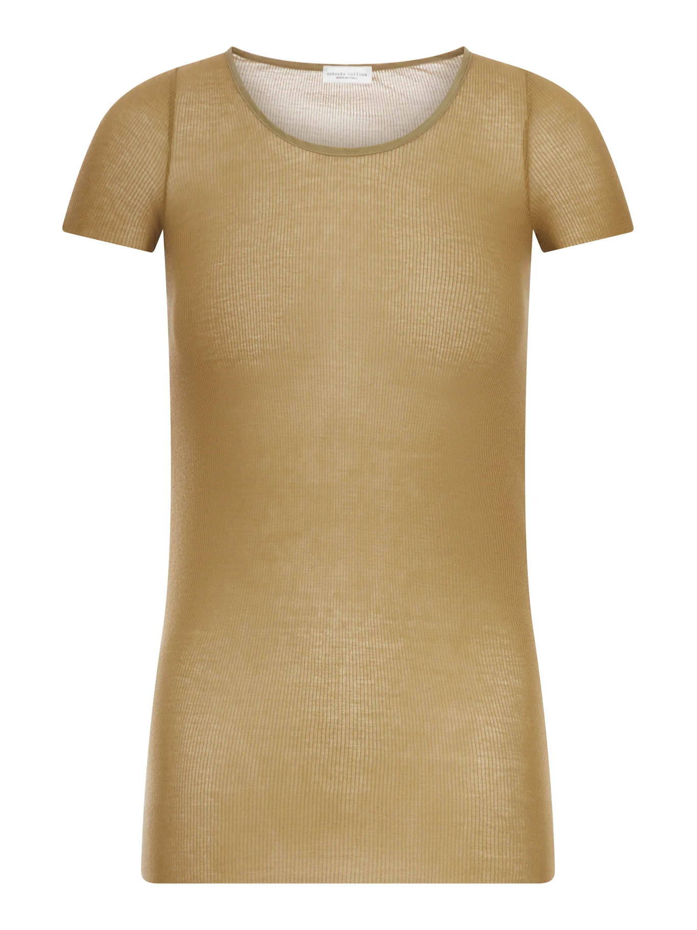 RIBBED KNIT T-SHIRT