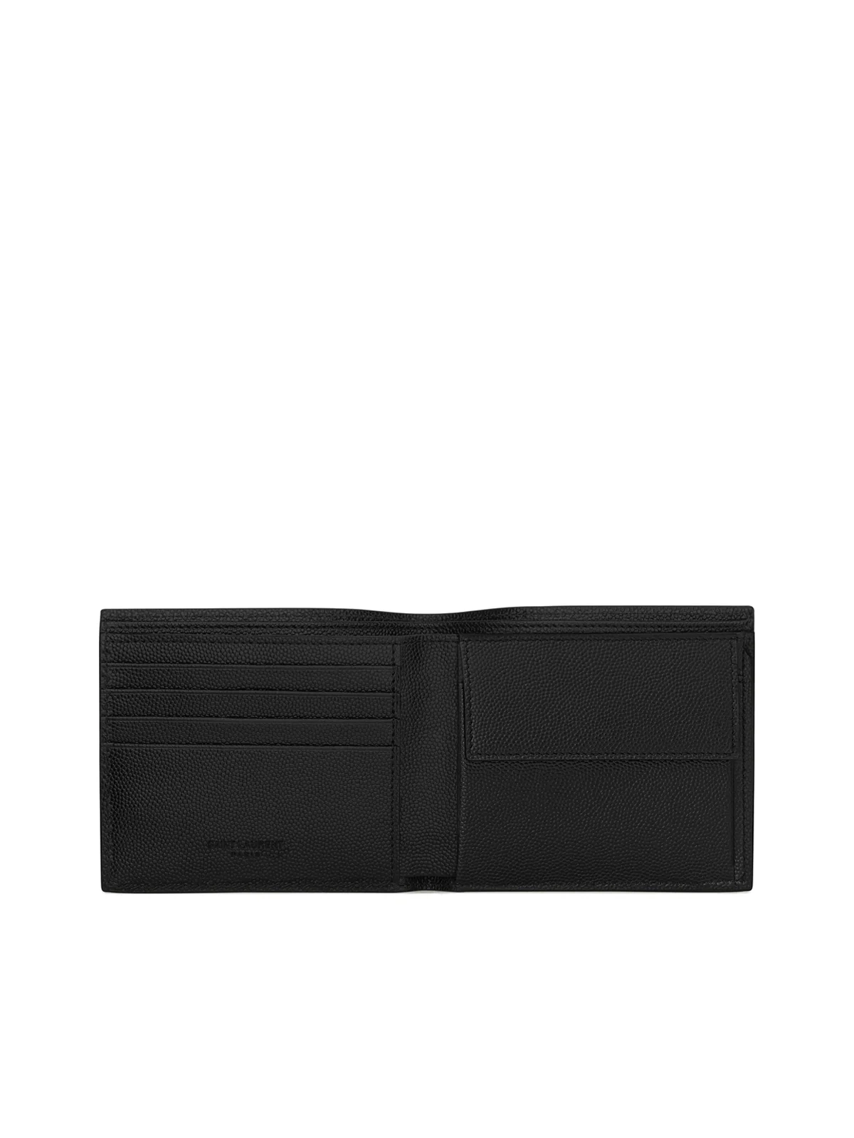 SAINT LAURENT PARIS EAST / WEST WALLET WITH PURSE BLACK TEXTURED LEATHER - Image 3
