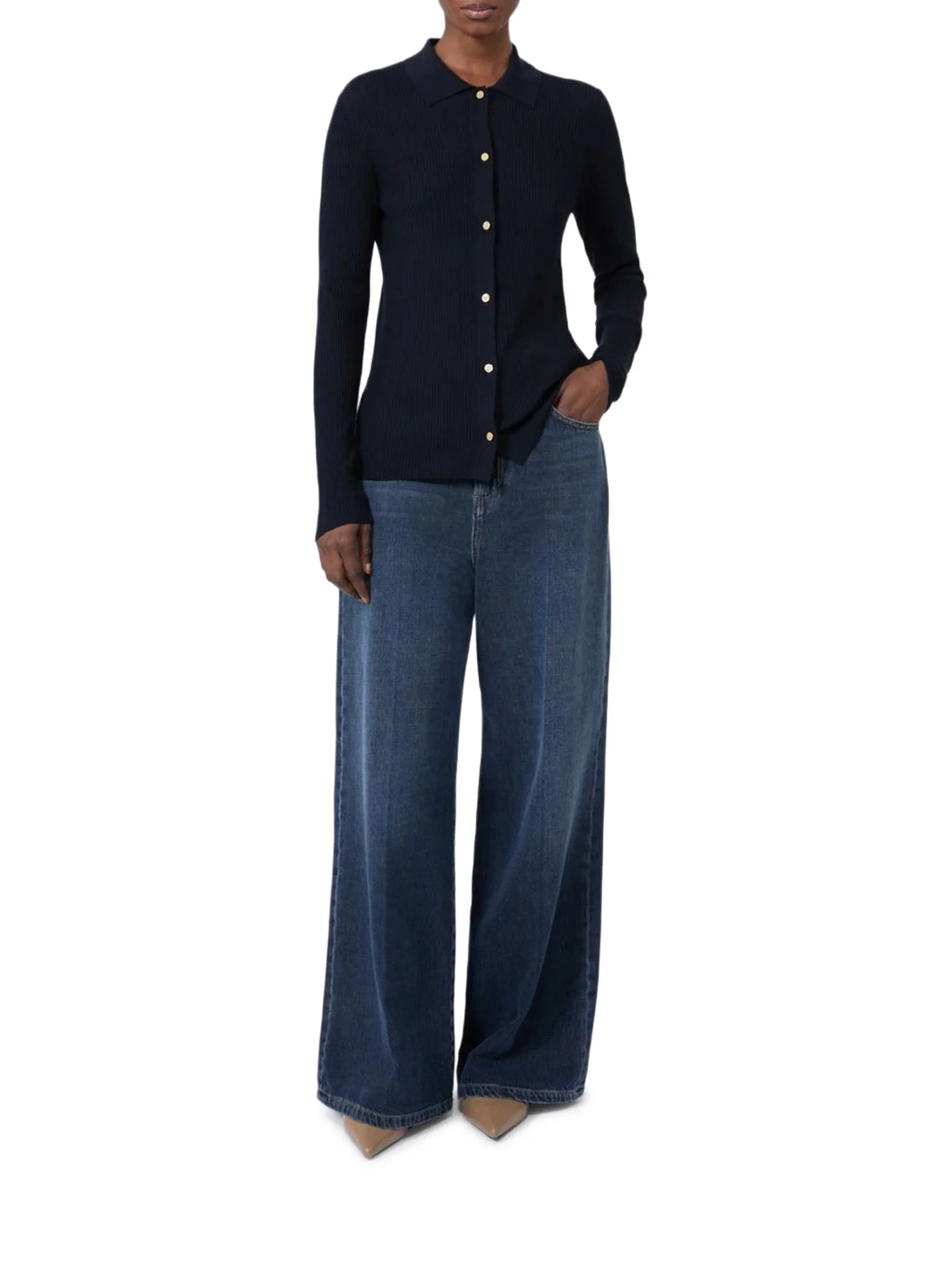 FITTED CARDIGAN IN WOOL YARN - Image 2
