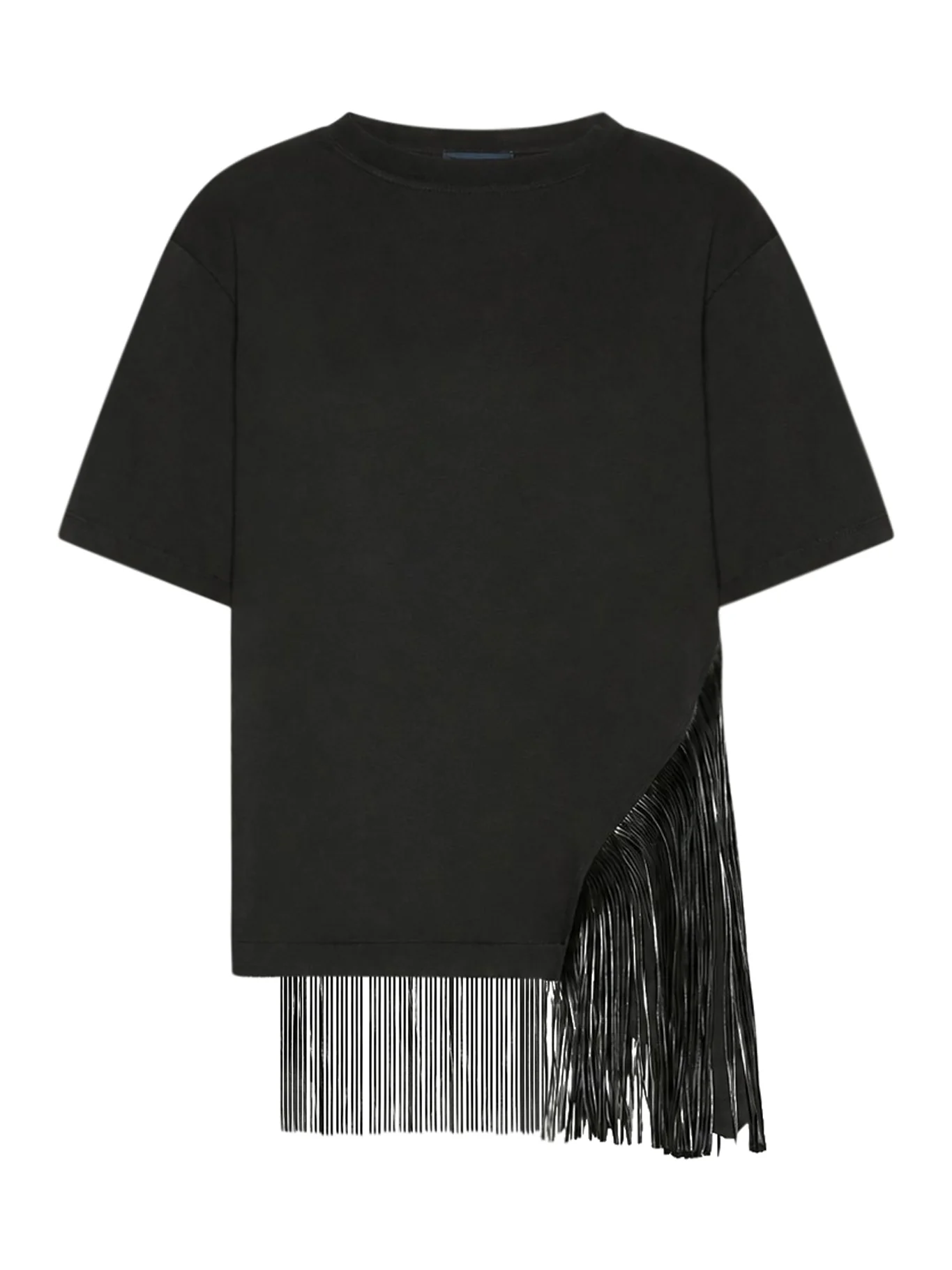 COTTON T-SHIRT WITH FRINGES