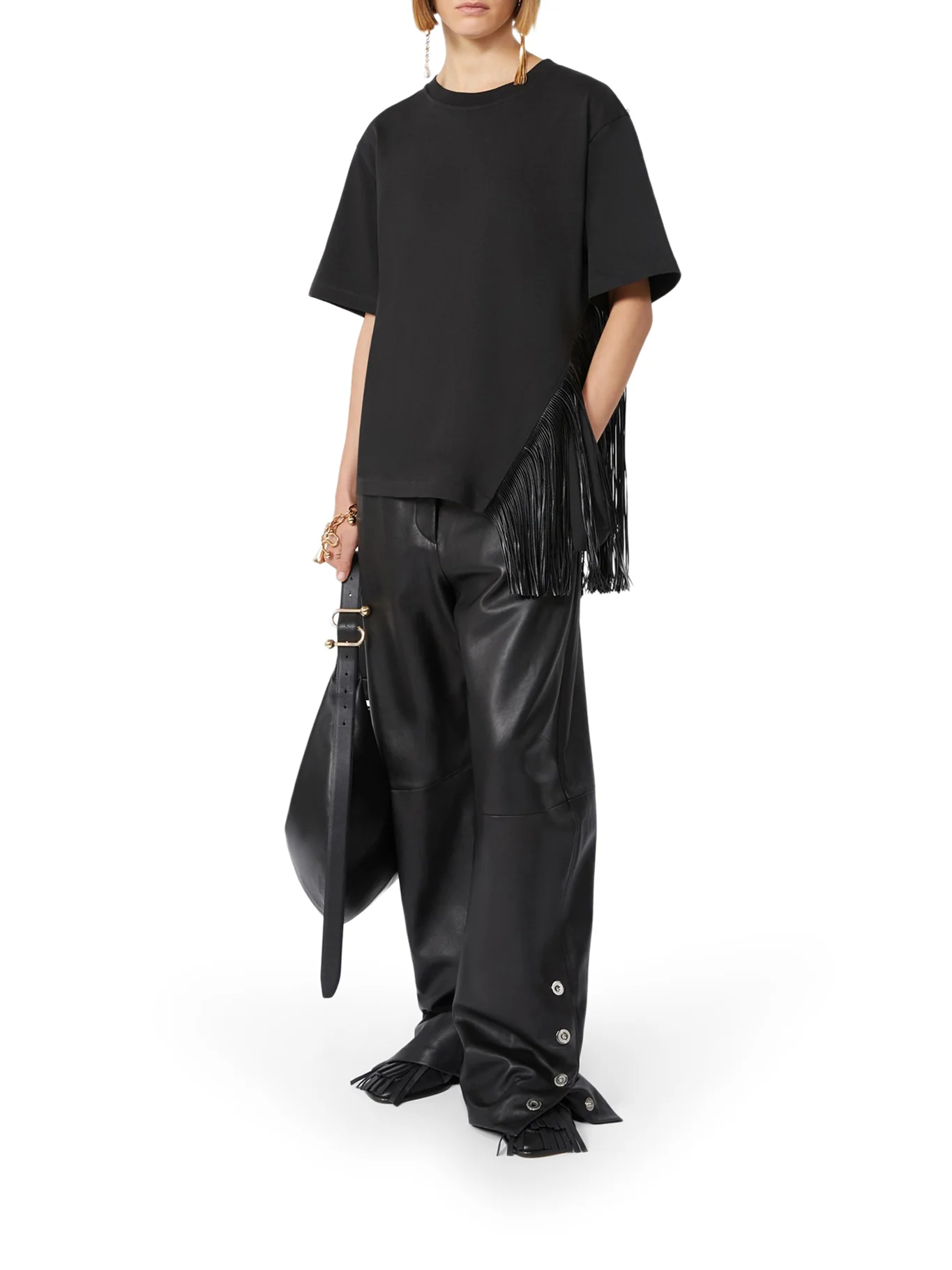 COTTON T-SHIRT WITH FRINGES - Image 2