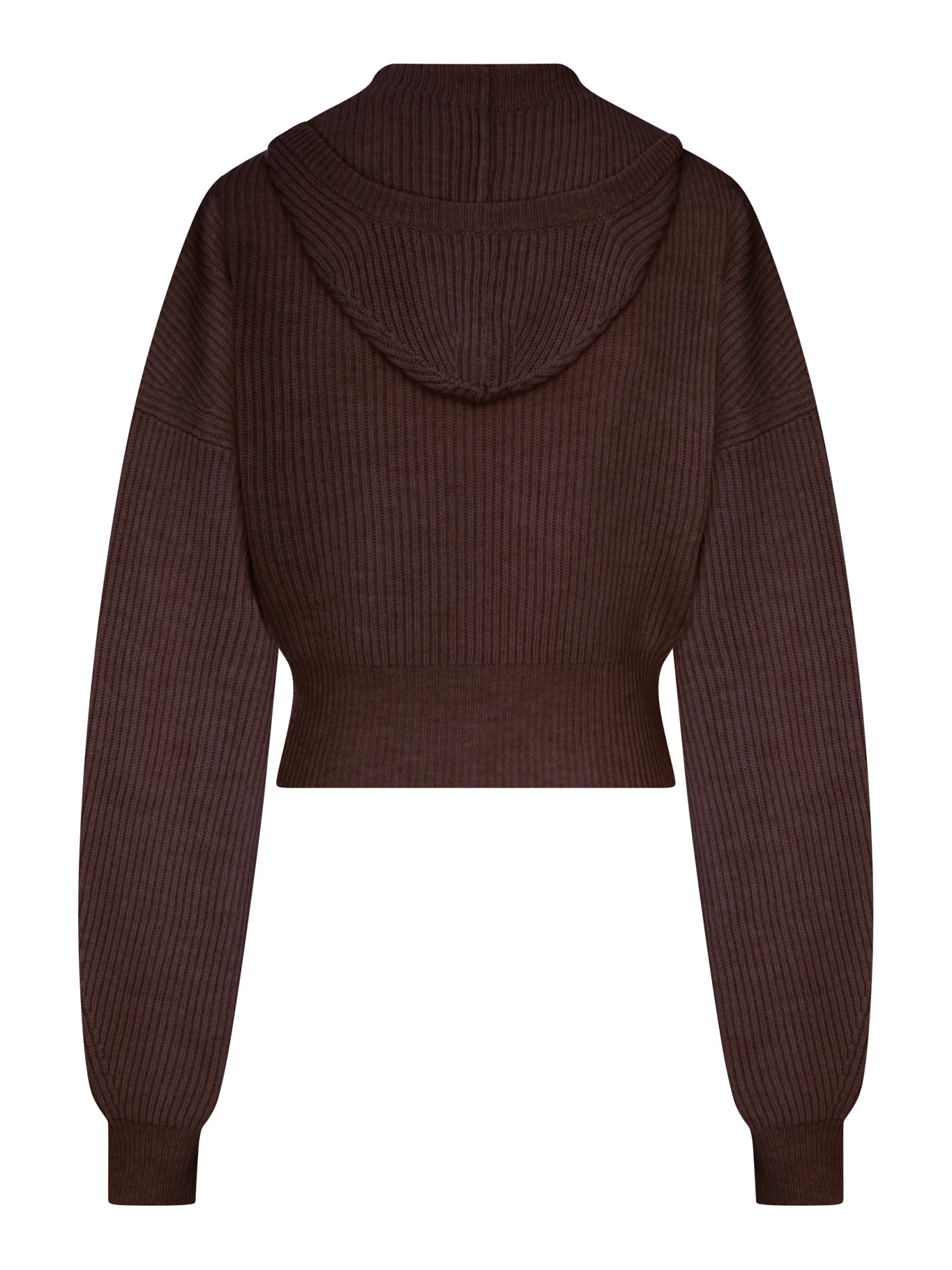 RIBBED WOOL CARDIGAN WITH WIDE COLLAR - Image 2
