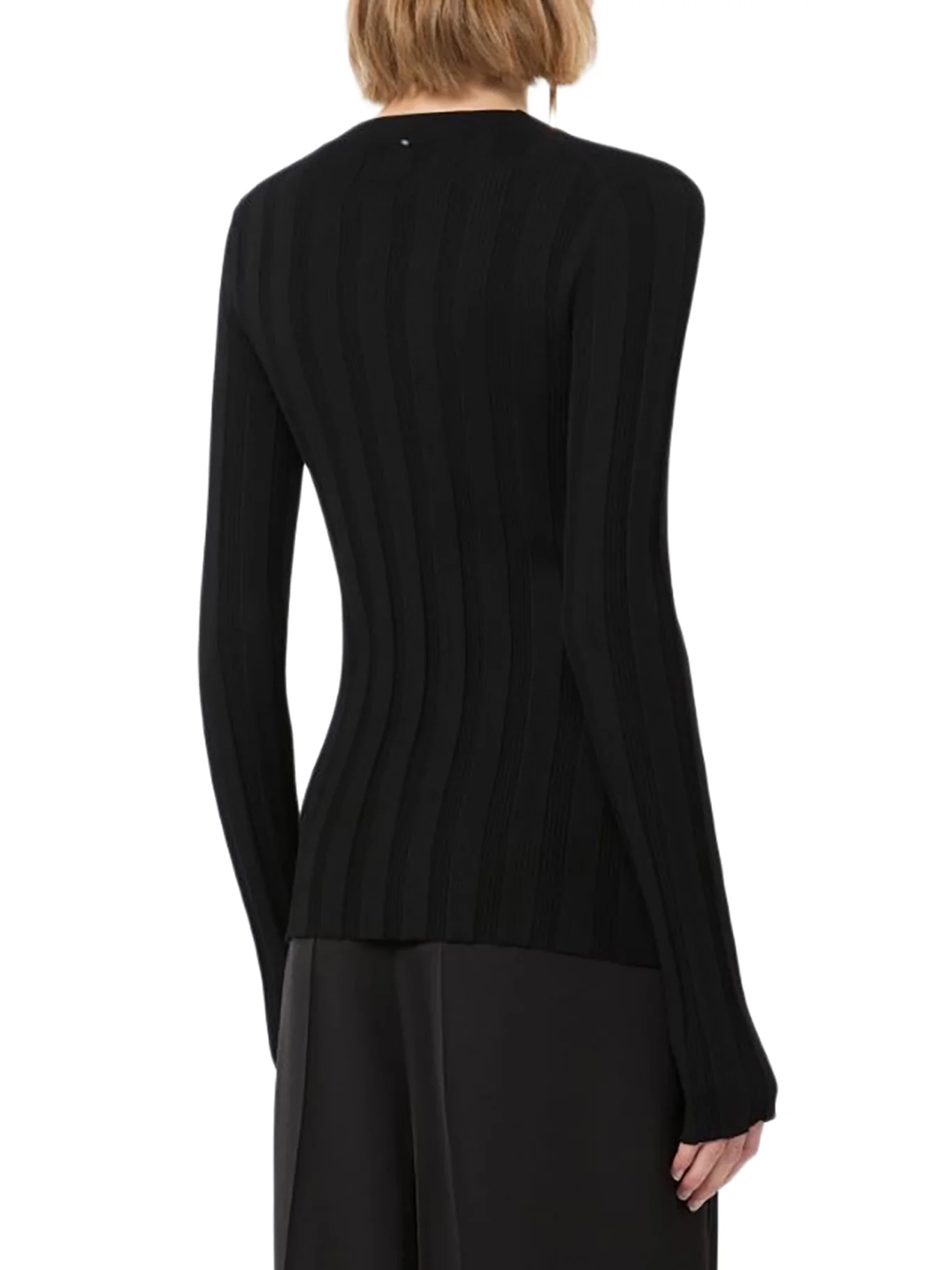 SLIM RIBBED VISCOSE CARDIGAN - Image 4
