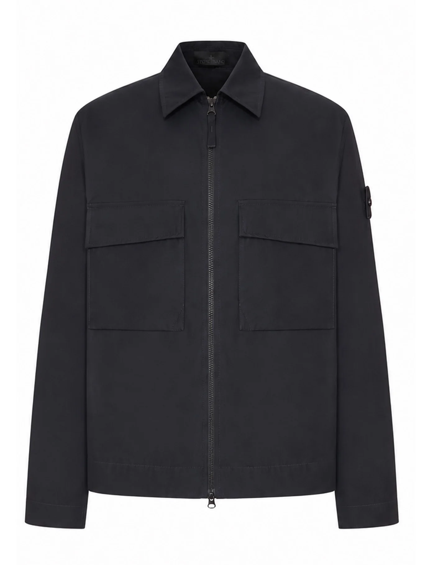 COTTON OVERSHIRT WITH BADGE ON THE SLEEVE