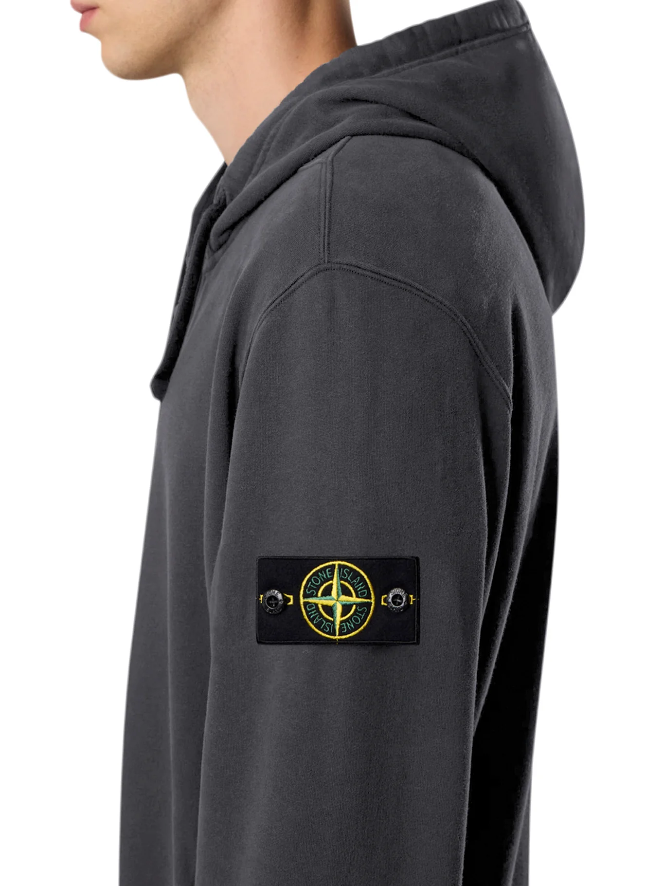 COTTON SWEATSHIRT WITH ZIP, HOOD AND COMPASS LOGO - Image 4