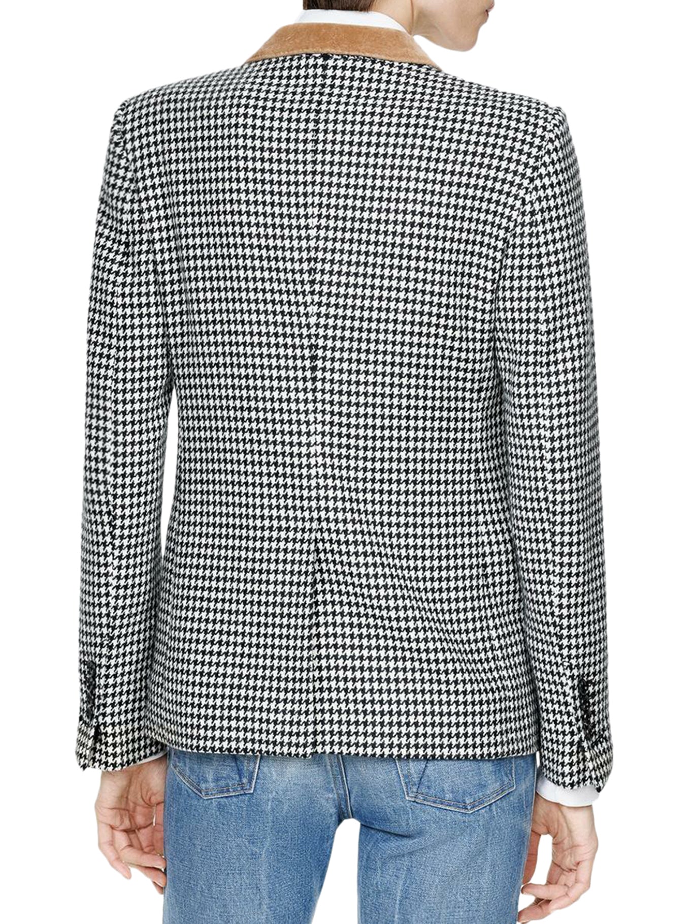 BOYFRIEND JACKET IN HOUNDSTOOTH CASHMERE - Image 4