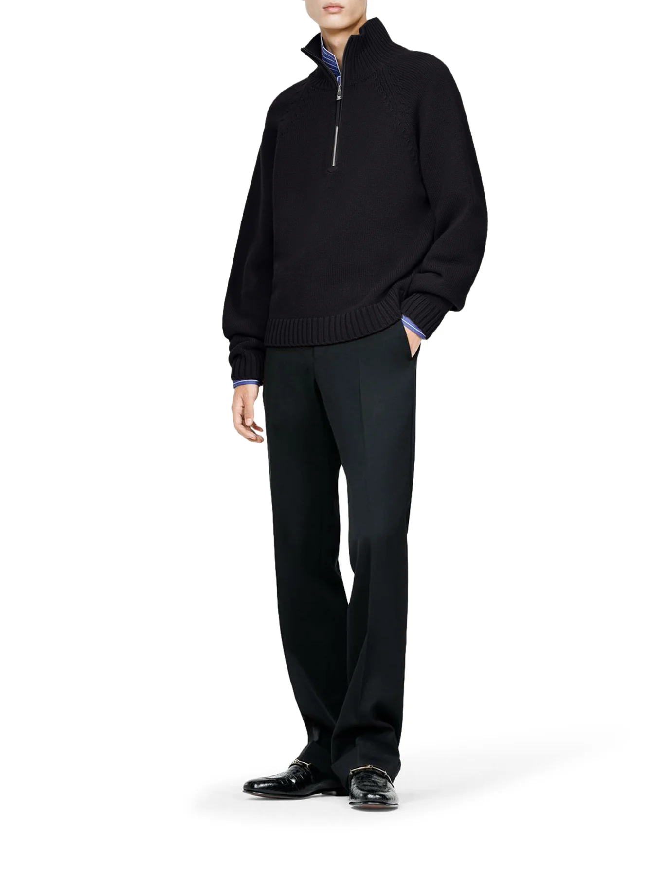 CASHMERE WOOL HALF-ZIP SWEATER - Image 2