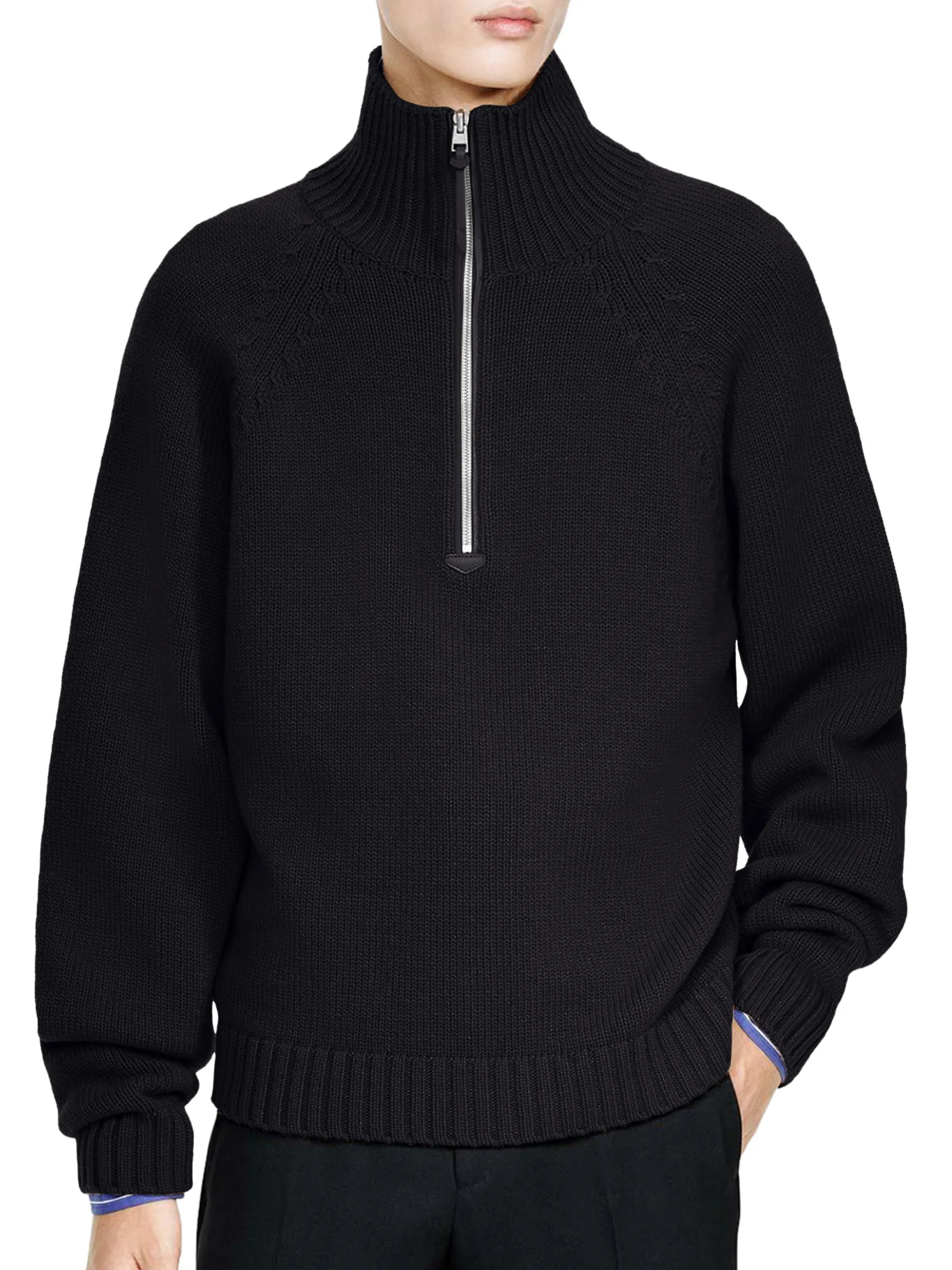 CASHMERE WOOL HALF-ZIP SWEATER - Image 3