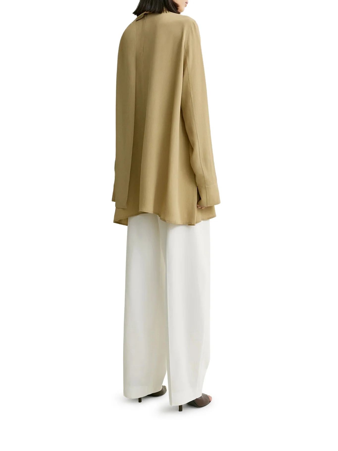 BLOUSE WITH DRAPED SCARF - Image 3