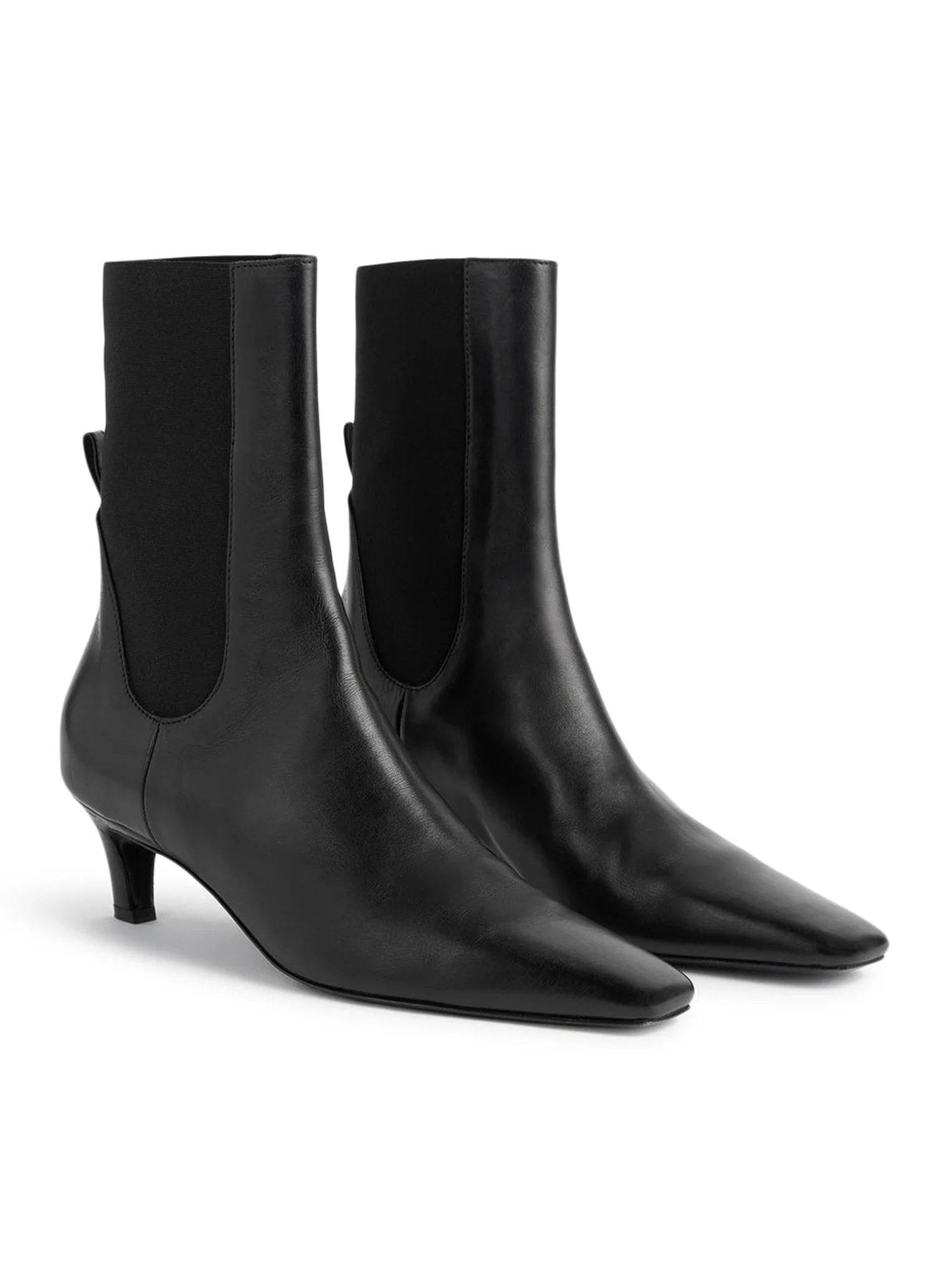 LEATHER MID-HEEL BOOTS - Image 5