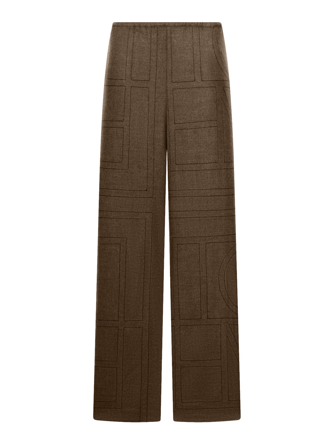 MONOGRAM FLANNEL TROUSERS