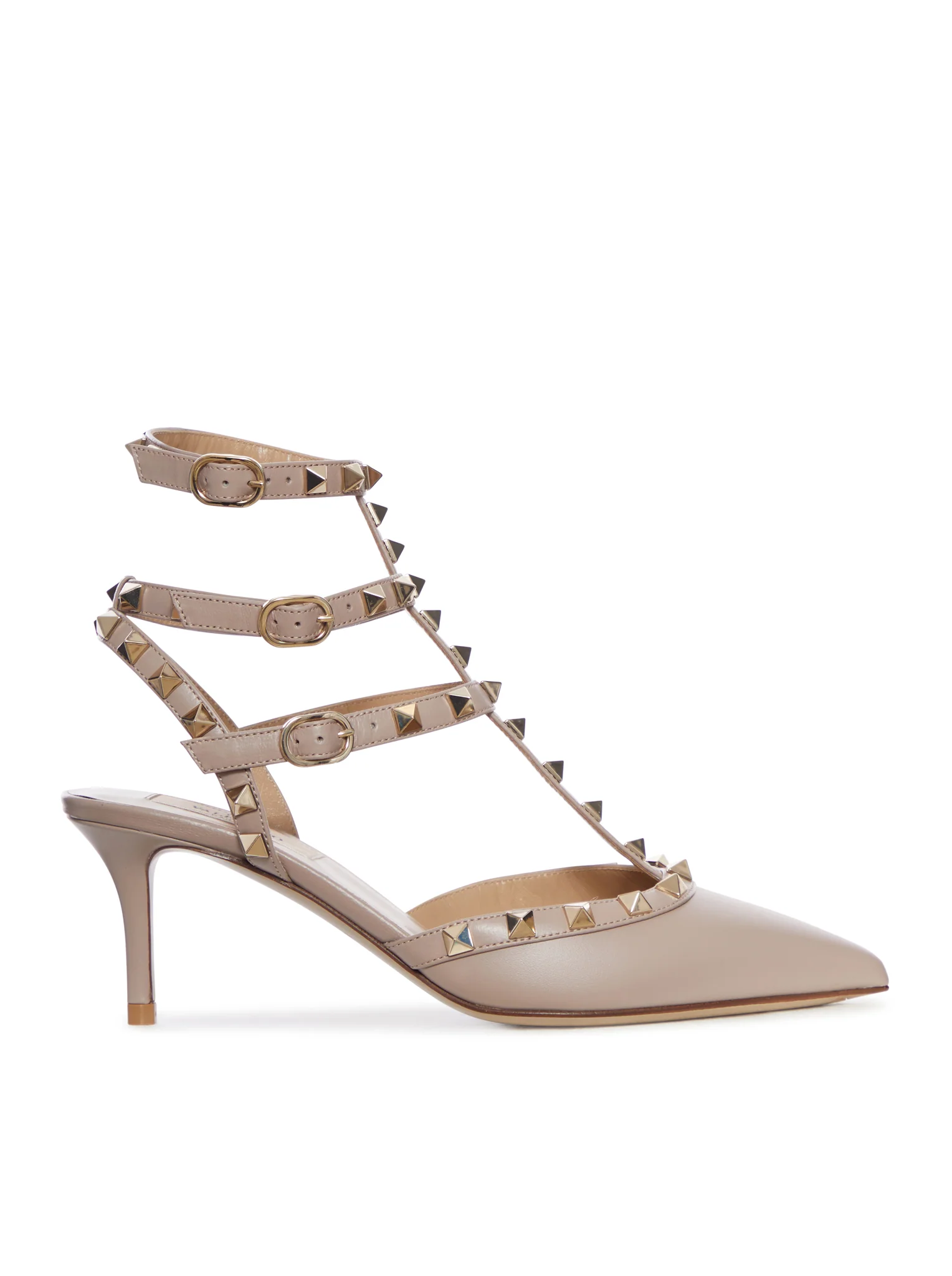 ROCKSTUD LEATHER PUMPS