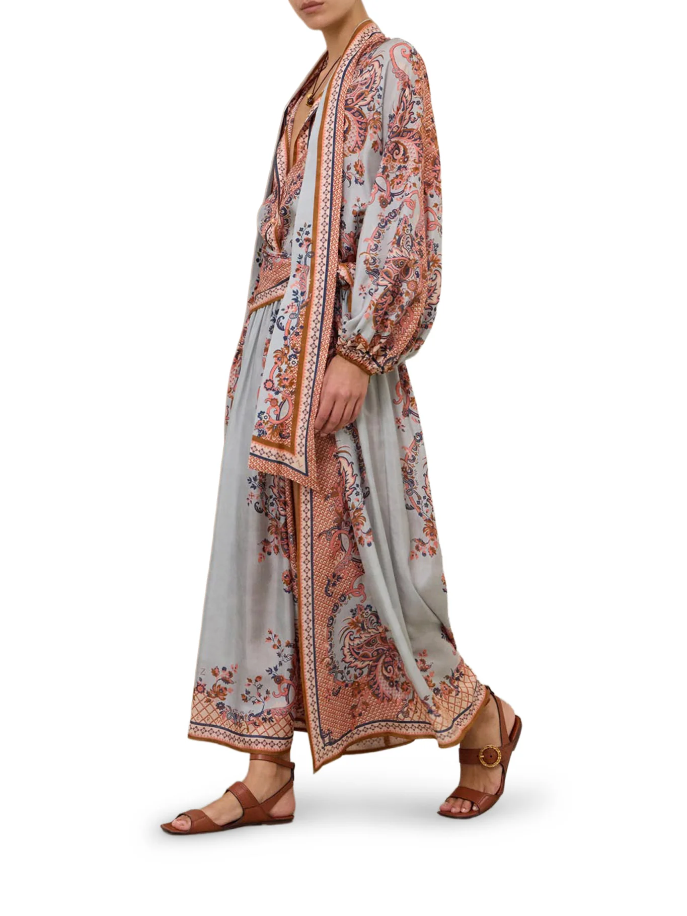 ASTER BLOUSE WITH NECK BOW IN PURE SILK - Image 3
