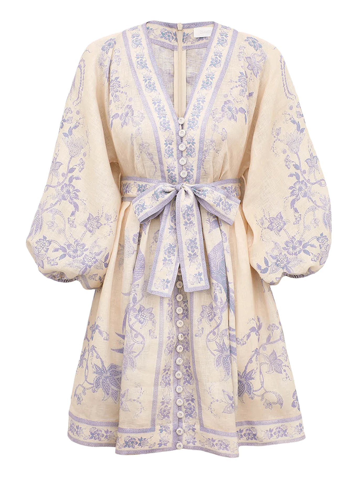 INDRA PLUNGE SHORT LINEN DRESS